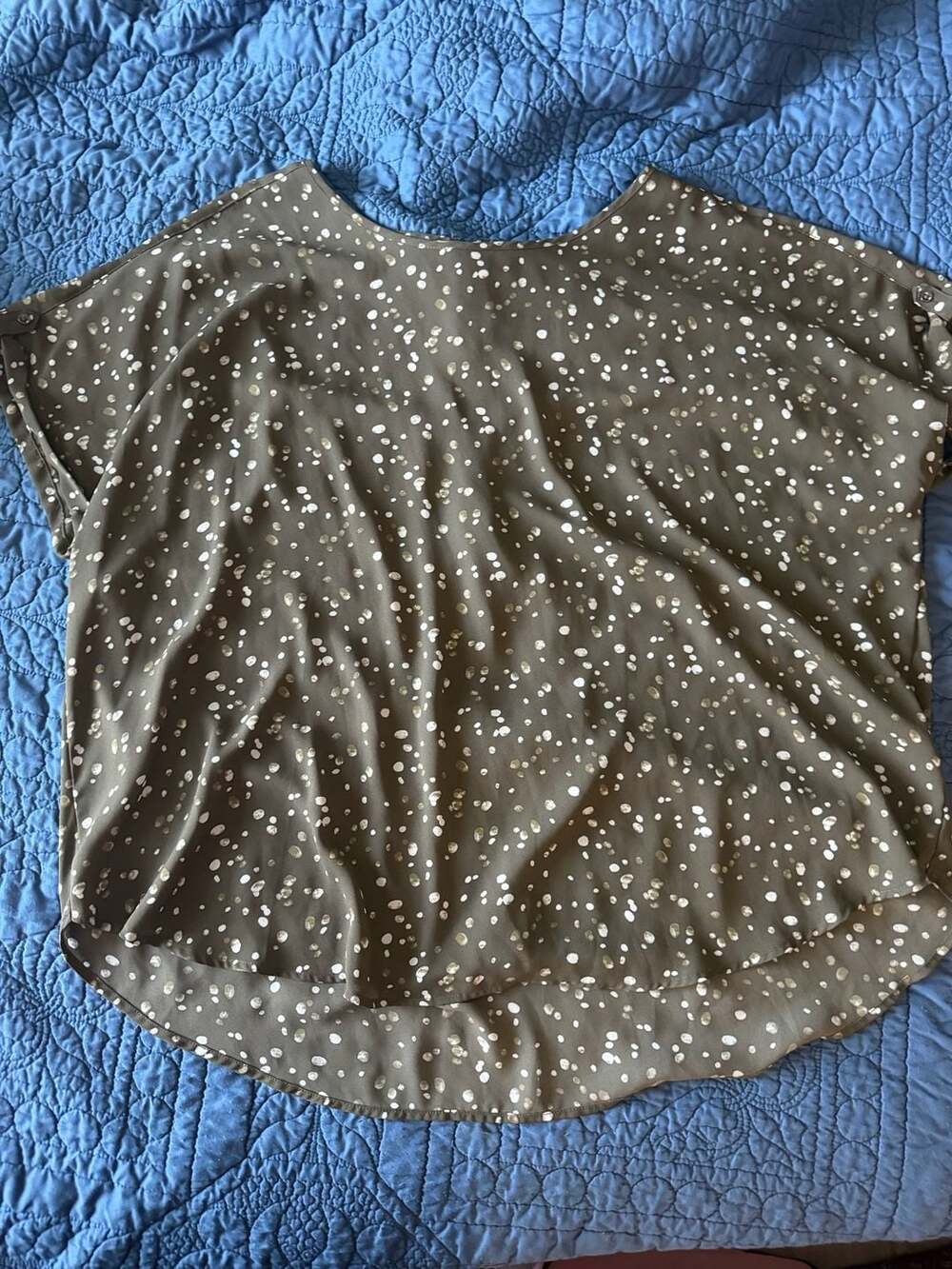 Maurices Women's Brown Polka Dot Print Short Sleeve Blouse Size 2X